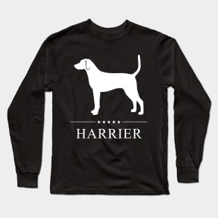 Harrier Dog White Silhouette Long Sleeve T-Shirt